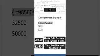 convert numbers into words | Ms word tips and tricks | #shortsvideo