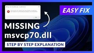 msvcp70.dll Error Windows 11 | 2x FIX | 2023