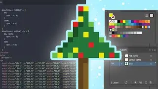 Adding CSS animation to a Christmas Tree SVG file. #Shorts