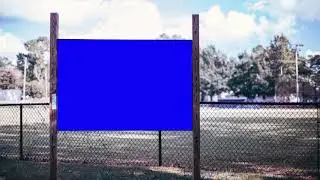 Billboard Near Playground - Green Screen Footage 4K Free Download