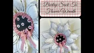 A One Dollar Burlap Bag To Beautiful Summer Door Decor
