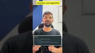 Insertion Sort Algorithm explained  #python #algorithm #dsa