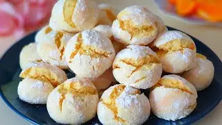 DO YOU 😍 HAVE 1 ORANGE IN ❗10 MINUTES YOU CAN MAKE A SOLID SKIMMED ORANGE COOKIES