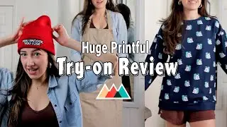 HUGE PRINTFUL REVIEW 2022: POD Try-On Haul of All Over Prints, Beanies, Embroidery, Mugs, and more