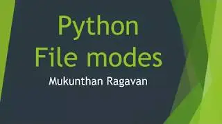 Python   File modes