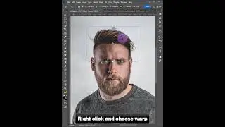 How to add hair to bald person in Photoshop - Tutorial ! #short #photoshop