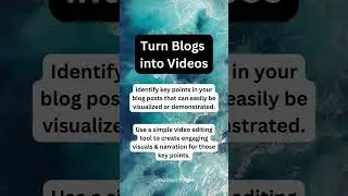 Turn Your Blog Posts into Video