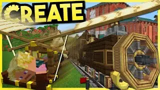 Glorious Gliders & Terrific Trains!!! - Minecraft Create Mod S2 #7