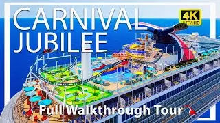 Carnival Jubilee | Full Walkthrough Ship Tour & Review | Super New Ship | Only Roller Coaster at Sea