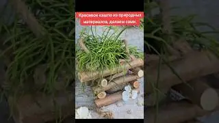 DIY кашпо из природных материалов: легко и стильно #квіти #gardenflower #сад #plant #вироби #shorts