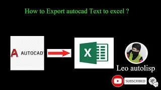 Export autocad Text to excel TTT