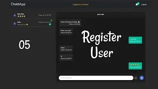 Real-time Chat App - 5 Register User |  React, Node.js and Socket.io