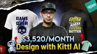 T-shirt Design with Kittl Ai and Earn $3520 USD / Month from Print on Demand Business