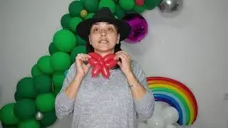 Как сделать бант из воздушного шара / How to make a balloon bow
