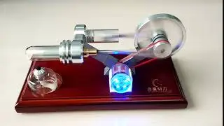 Stirlingkit - Stirling Engine Kit Hot Air Engine Model Education Toy With LED