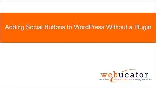 Adding Social Buttons to WordPress Without a Plugin