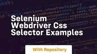 selenium webdriver css selector examples