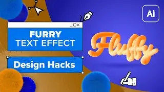Furry Text Effect | Adobe Illustrator Tutorial
