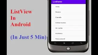 Listview in android studio Example