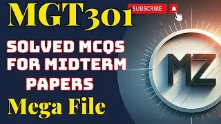 MGT301 Solved midterm papers| MGT301 midterm paper | MGT301 updated MCQS for midterm 2024