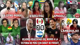 MEJORES REACCIONES DEL MUNDO A PERÚ 2-0 NICARAGUA CON GOLES DE LAPADULA Y GRIMALDO -DEBUT DE FOSSATI