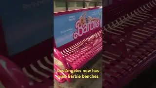 Los Angeles now has pink Barbie benches