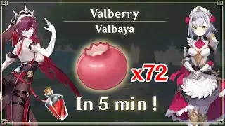 Valberry (Valbaya) Farming Route [ IN 5 MIN ] / Genshin Impact