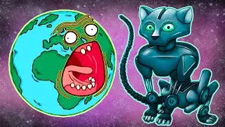 КОТИК РОБОТ съел город. ИГРА Tasty Planet Forever №1 на Хвостик ТВ