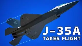 J-35A Fifth Gen Stealth Fighter takes Flight over Zhuhai