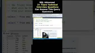 sql Tricky developer interview questions for 2+ years experience Operators