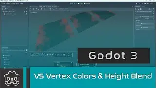 Godot 3 - Visual Shaders Vertex Colors and Height Blend