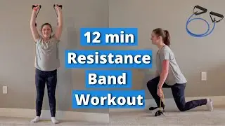 12 minute Full Body Workout | Resistance Band with Handles Workout for Beginners | (at home)