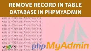 How to Delete Data or Record in MySQL Database using PHPMyAdmin
