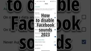 How to disabled Facebook sound in 2023/ Facebook ka sound kese off kre #ytshorts #youtube #tech