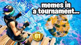Trying MEME STRATS in a Fortnite TOURNAMENT..