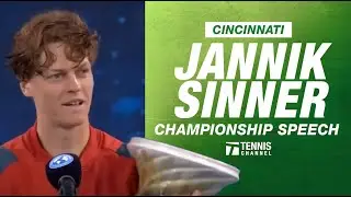 Jannik Sinners 2024 Cincinnati Open Championship Speech | 2024 Cincinnati Final