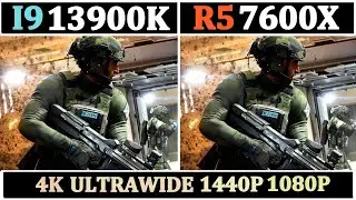 RTX 4080 | Ryzen 5 7600X vs Intel I9 13900K | 15 Games at 4K, Ultrawide, 1440P, 1080P |