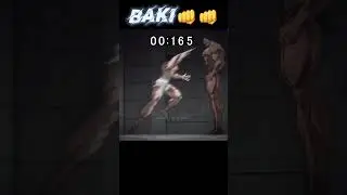 knocked out in one second👀😲|Baki Hanma| #anime #animemoments #baki
