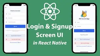 Social App Login & Signup Screen UI Tutorial in React Native