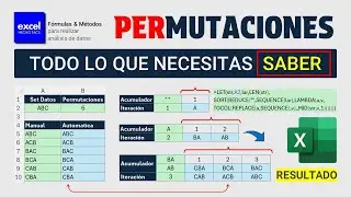 Permutaciones en Excel (Todo lo que Necesitas Saber) sin Macros