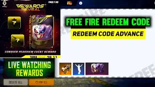 NEW FFCA REDEEM CODE FREE REWARDS||CLAIM FREE REWARDS 🤯||NEW REDEEM CODE||LIVE WATCHING REWARDS