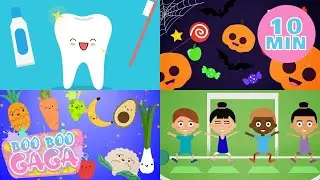 Halloween Song + Brush Your Teeth Song & More Good Habits Nursery Rhymes for Kids by #booboogaga