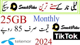 Telenor monthly snack video package 2024 || Telenor social media internet package