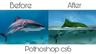 CARA MANIPULASI HIU RAKSASA PUNGGUNG PULAU | Tutorial Photoshop