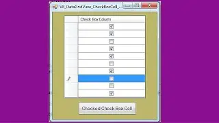 VB.NET Tutorial - How To Know If DataGridView CheckBoxCell Is Checked In VB.NET [ With Source Code ]