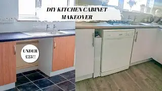 HOW TO VINYL WRAP KITCHEN CABINET DOORS // BUDGET KITCHEN MAKEOVER