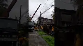 Changing of Electrical Post! Sugod sa ulan ang mga NONECO team namin  :)