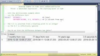 Dates and Times in SQL