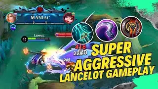 SUPER AGGRESSIVE LANCELOT MANIAC GAMEPLAY 2024🔥| LANCELOT BEST BUILD 2024 | LANCELOT MLBB