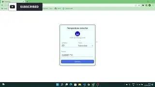Temperature converter  web application using HTML CSS and JavaScript(Code in Description)